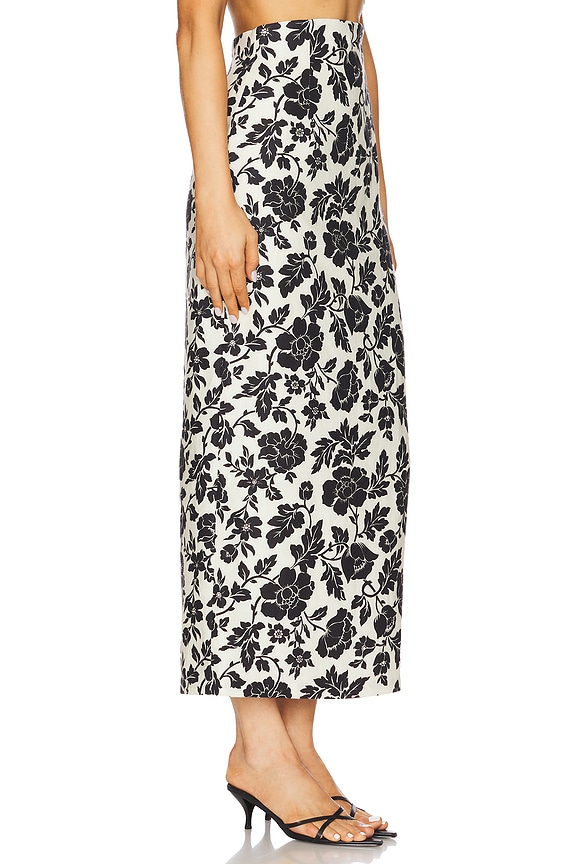 view 2 of 6 ДЛИННАЯ ПРЯМАЯ ЮБКА ROMEO in Bone & Black