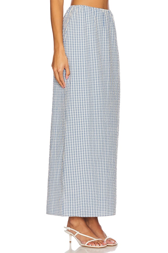 view 2 of 6 Mira Skirt in Blue & Cream Gingham