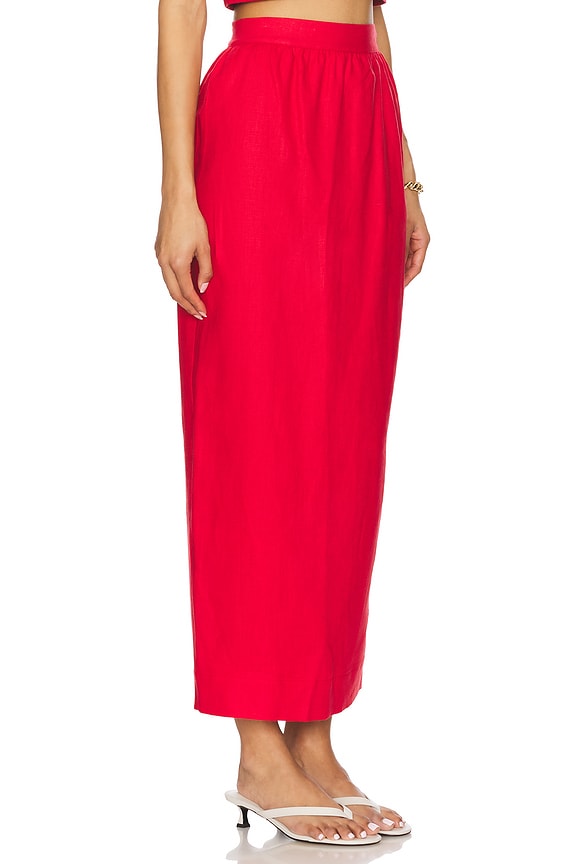 view 2 of 6 Bonnie Pencil Skirt in Red