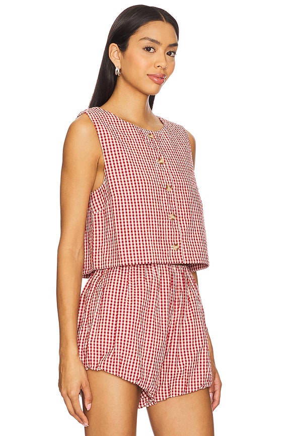view 2 of 5 Rio Top in Red Gingham