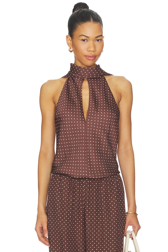 view 1 of 5 Phoebe Top in Chocolate Vanilla