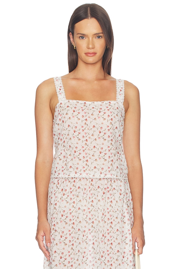 view 1 of 5 Charlotte Top in Watercolour Floral