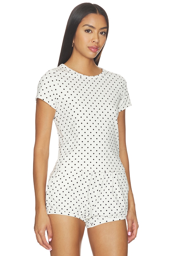 view 2 of 5 CAMISETA TOMMY  in Ivory Black Polka Dot