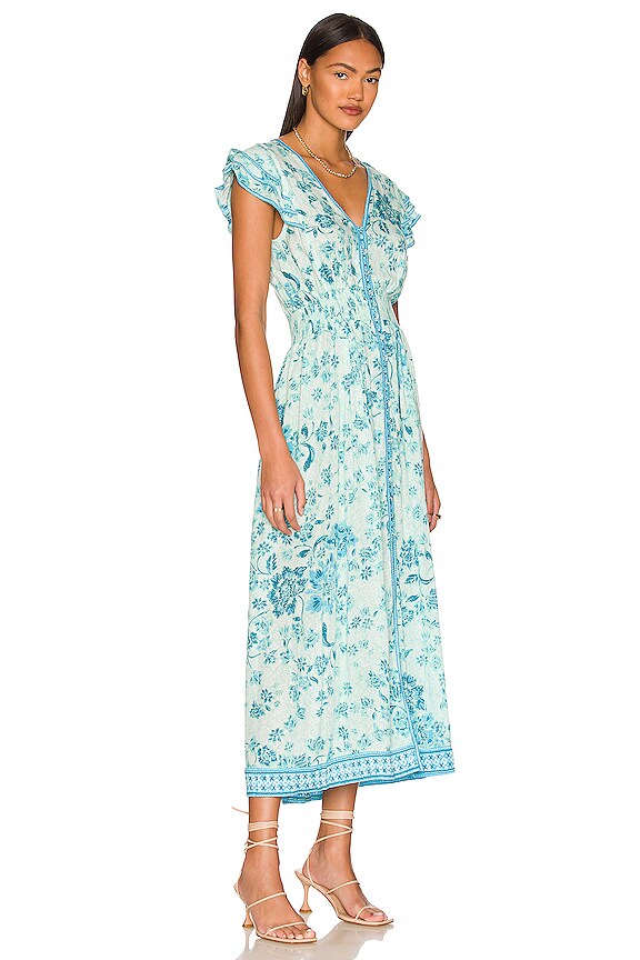 view 2 of 3 Della Midi Dress in Aqua Grasse