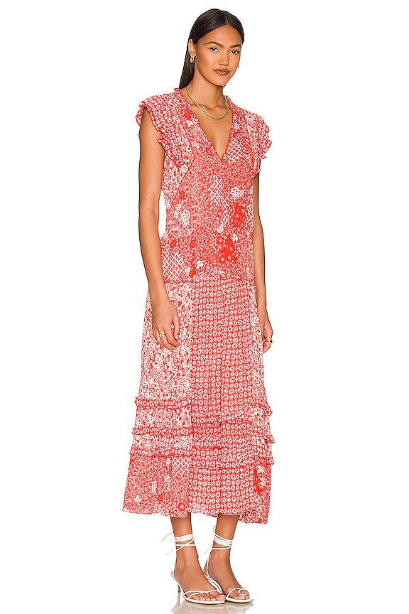 view 2 of 3 ROBE MI-LONGUE PAULINA in Pink Antibes