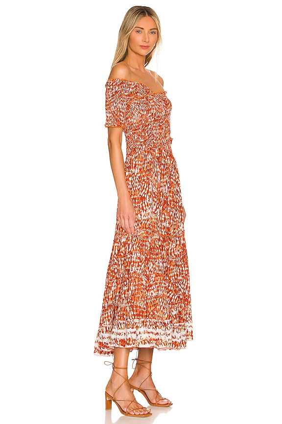 view 2 of 3 VESTIDO MIDI SOLEDAD in Orange Tie Dye