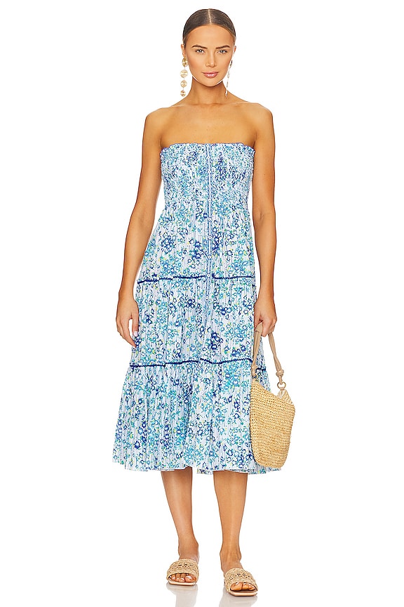 view 2 of 4 TRINY ミディ丈ドレス in BLUE AQUARELLE