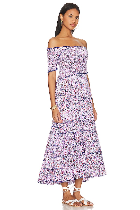 view 2 of 3 ROBE MINI ÉPAULES DÉNUDÉES SOLEDAD in BLUE BLUEBERRY