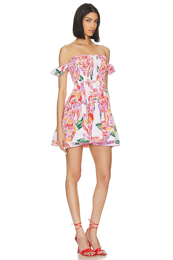 view 2 of 3 AURORA 원피스 in ORANGE MACRO PEONY