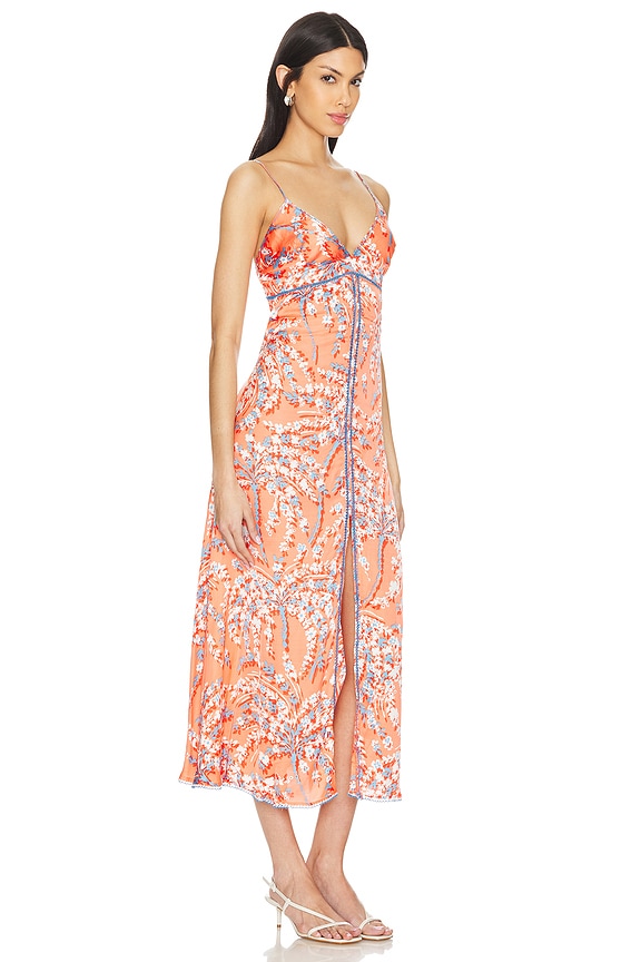 view 2 of 3 VESTIDO MIDI DENISE in Orange Palmery