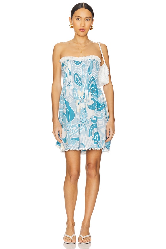 view 1 of 3 Claire Bandeau Dress in Blue Fantasia