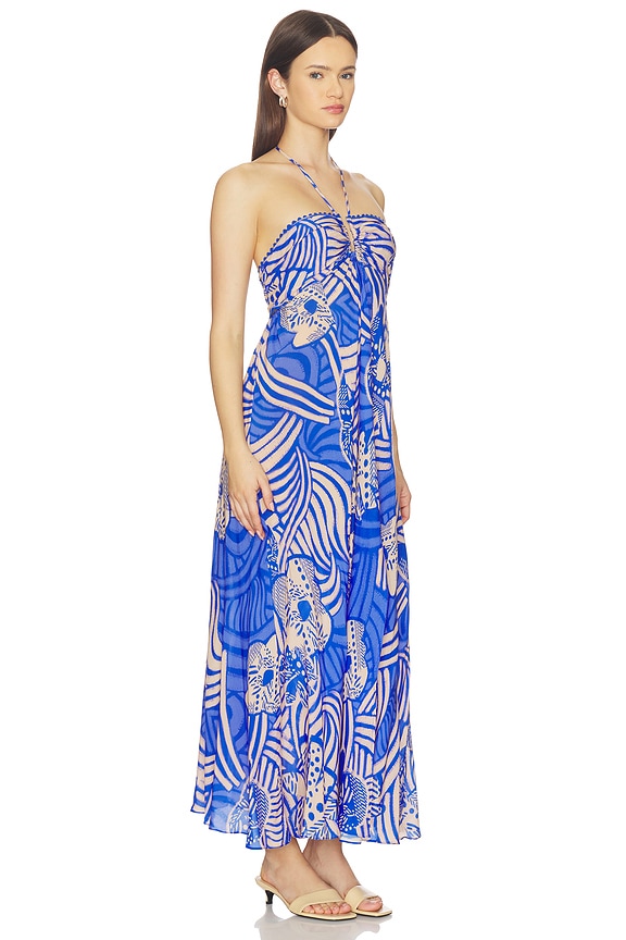 view 2 of 3 Carla Long Dress in Blue Japonism