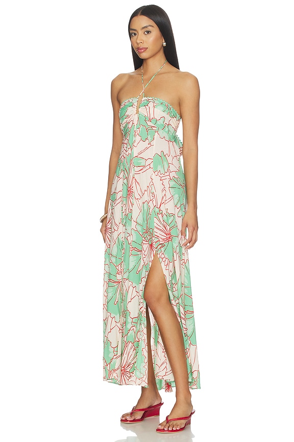 view 2 of 3 Carla Long Dress in Green Petal