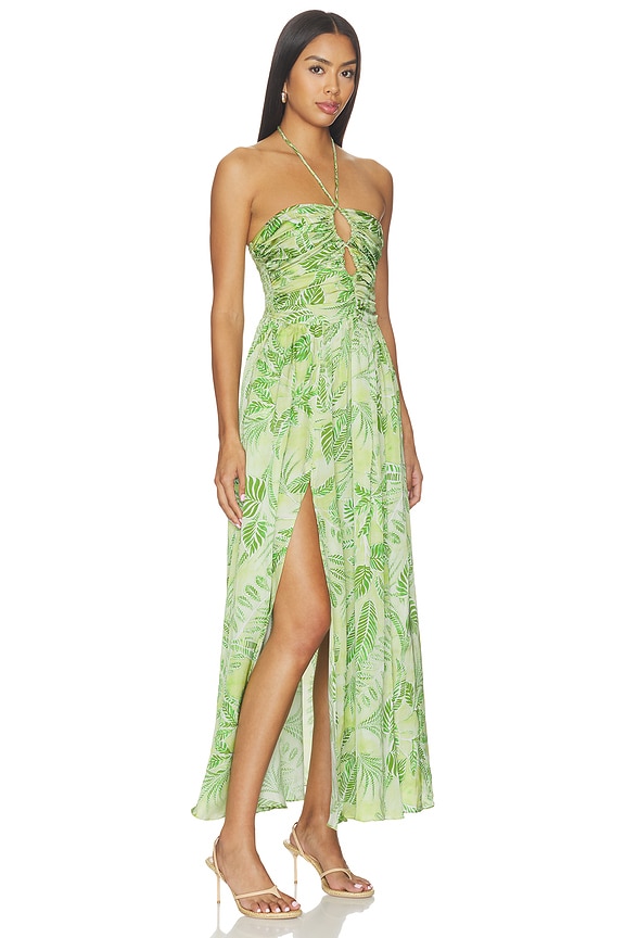 view 2 of 3 ROBE LONGUE AVRIL  in Green Calathea