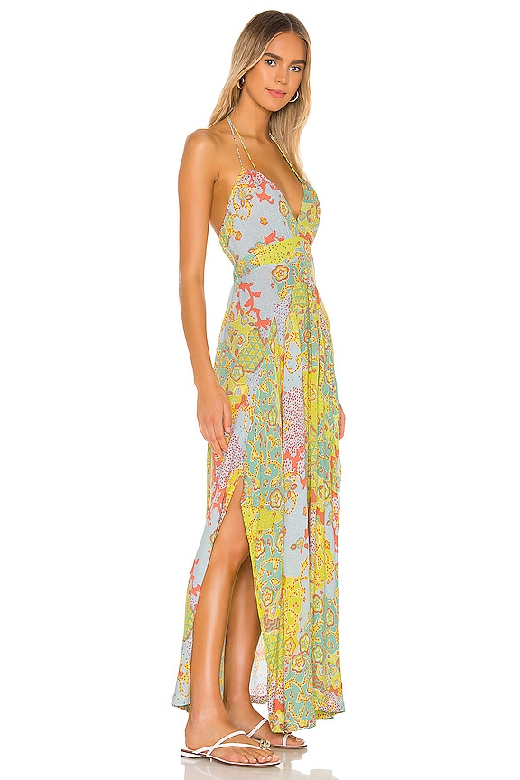 view 2 of 3 Ollie Flounce Maxi Dress in Lime Peony