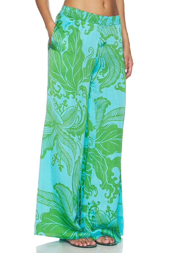 view 2 of 6 PANTALON MEGAN  in Green Reef Wave Bicolore