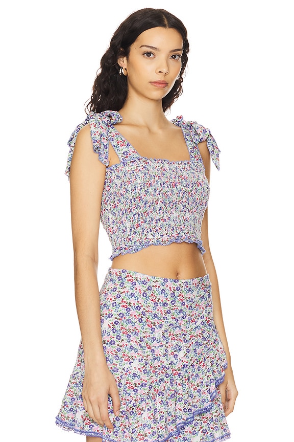 view 2 of 5 Triny Top in Blue Jardin