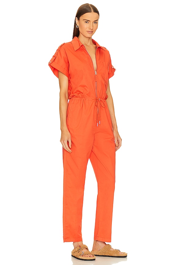 view 2 of 4 Jordan Short Sleeve Zip Front Jumpsuit in Poppy