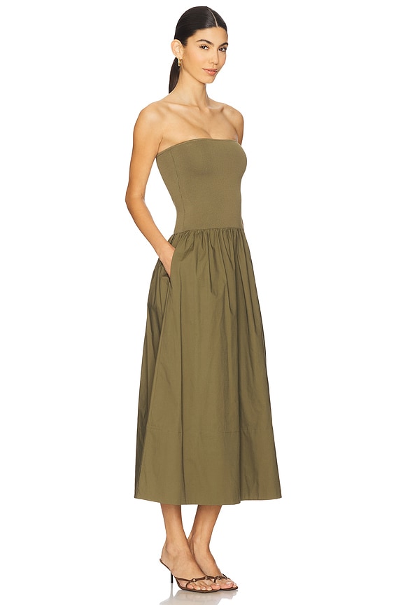 view 2 of 3 Mavo Tube Top Dress in Rich Olive
