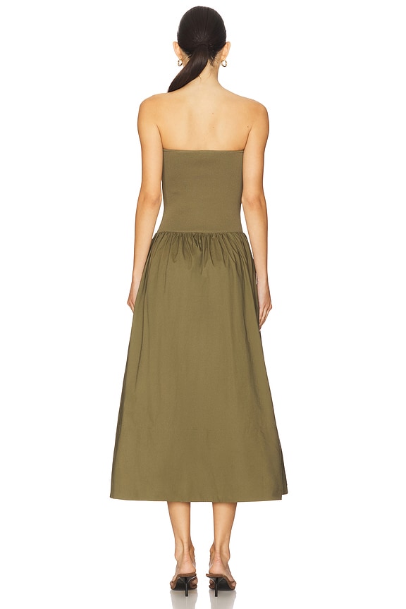 PISTOLA Mavo Tube Top Dress in Rich Olive