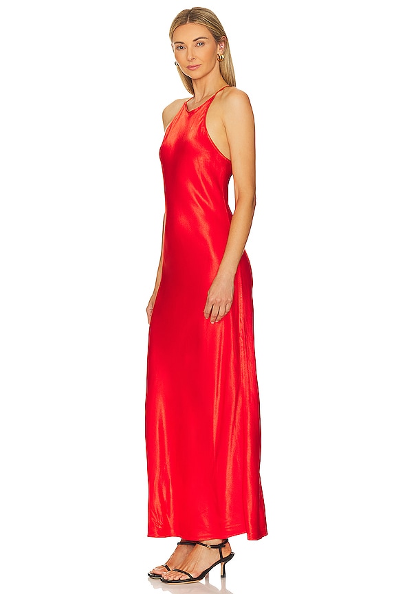 view 2 of 3 Kristi Halter Slip Dress in Poppy