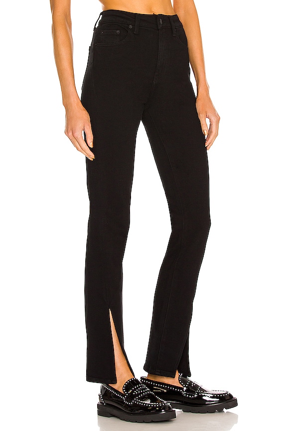 view 2 of 4 Teagan High Rise Vented Straight in Dark Vinyl