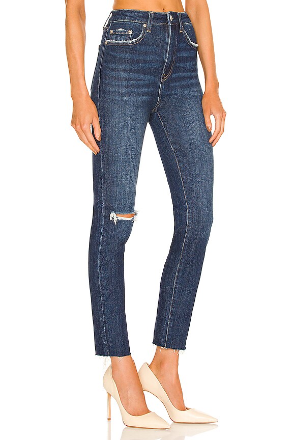 view 2 of 4 JEAN SKINNY VINTAGE TAILLE HAUTE CARA in Essex Distressed