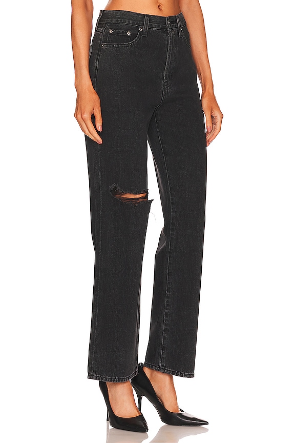 view 2 of 4 Cassie Super High Rise Straight in Night Shade Distressed