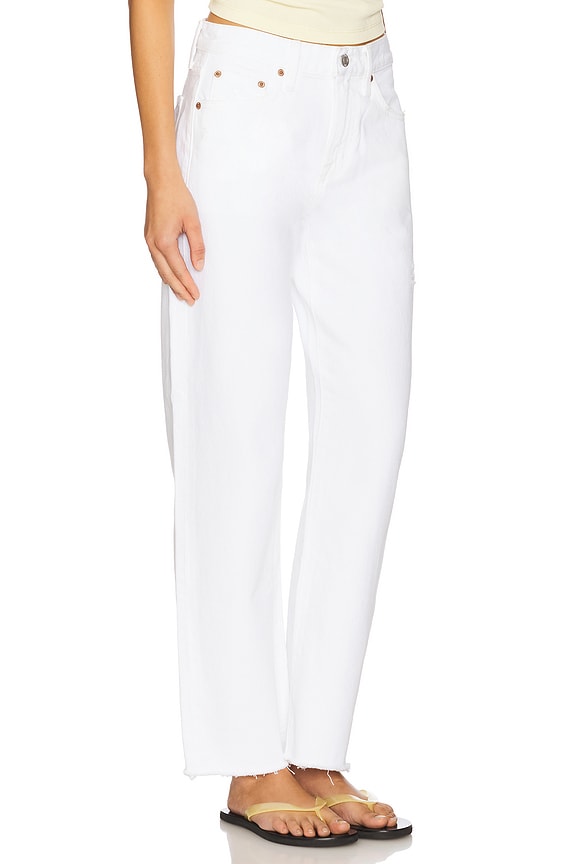 view 2 of 6 Lexi Mid Rise Bowed Straight in Luxe White Vintage