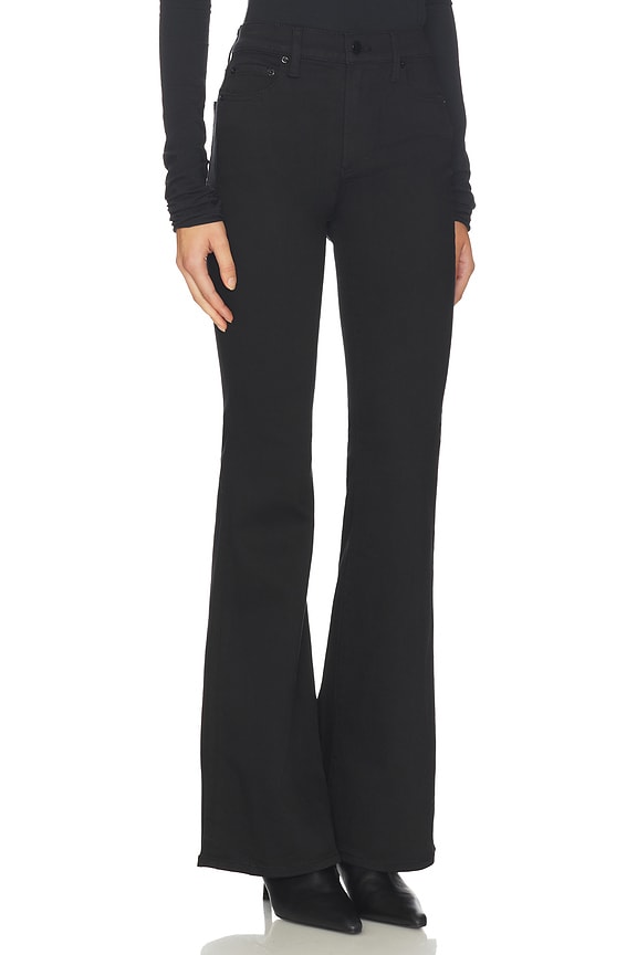view 2 of 6 Kinsley Mid Rise Ultra Flare Jeans in Noir