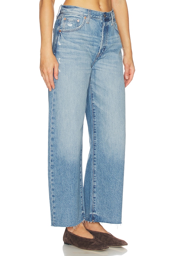 view 2 of 6 Tate Crop High Rise Bowed Wide Leg Jeans in Ablaze