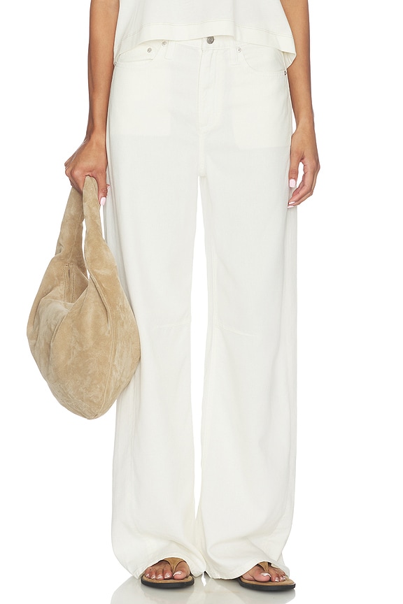 view 1 of 7 Sydney High Rise Bowed Wide Jeans in Egret