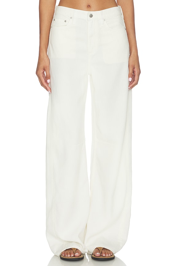 view 2 of 7 Sydney High Rise Bowed Wide Jeans in Egret