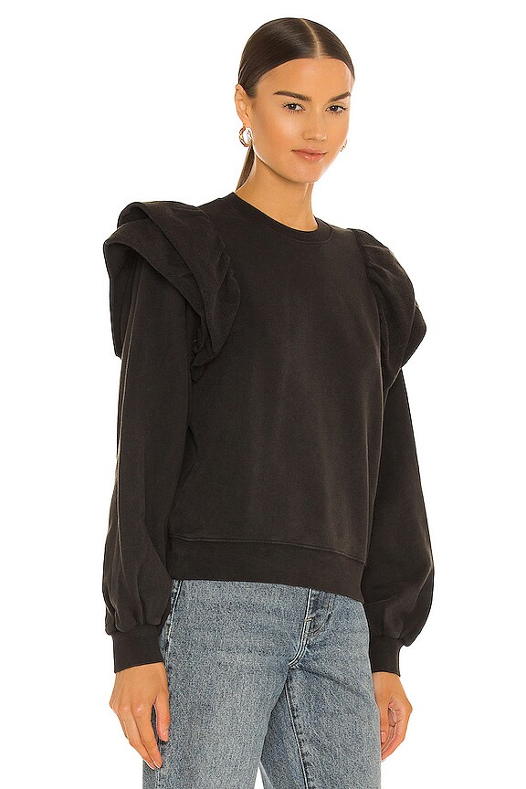 view 2 of 4 Dylan Ruffle Sweatshirt in Black Sky
