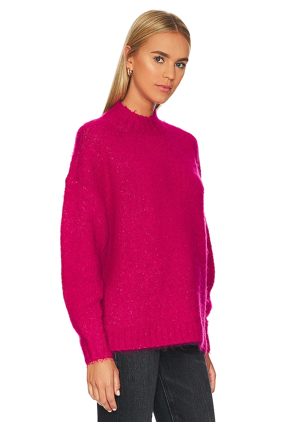 view 2 of 4 Carlen Mock Neck Sweater in Fuchsia