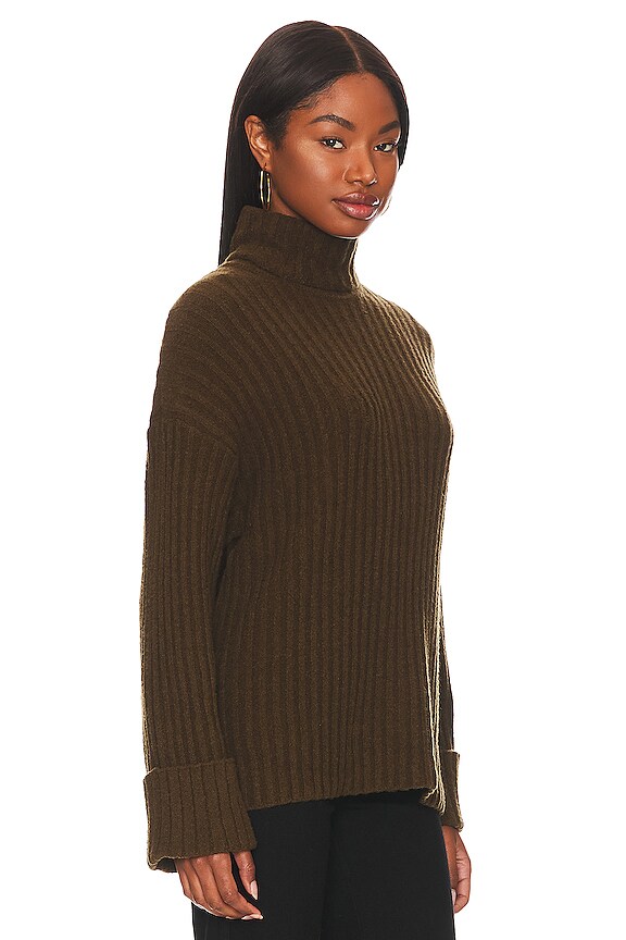 view 2 of 4 Dallas Relaxed Turtleneck Sweater in Moss