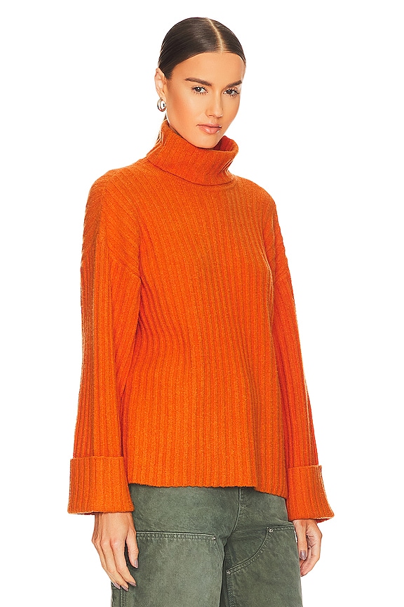view 2 of 4 Dallas Relaxed Turtleneck Sweater in Burnt Orange
