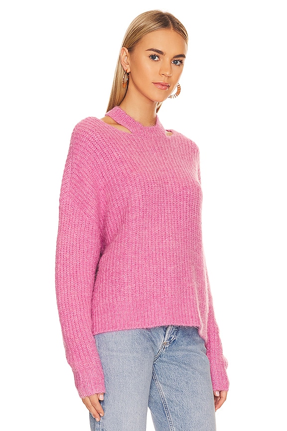 view 2 of 4 Eva Pullover With Neck Slit Top in Aurora Pink