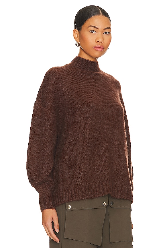 view 2 of 4 Carlen Mock Neck Sweater in Cocoa