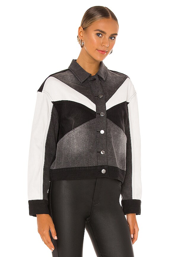 view 2 of 4 Willow Colorblock Boxy Denim Jacket in Phantom
