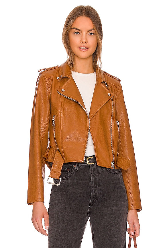 view 1 of 5 Tracy Moto Jacket in Cognac