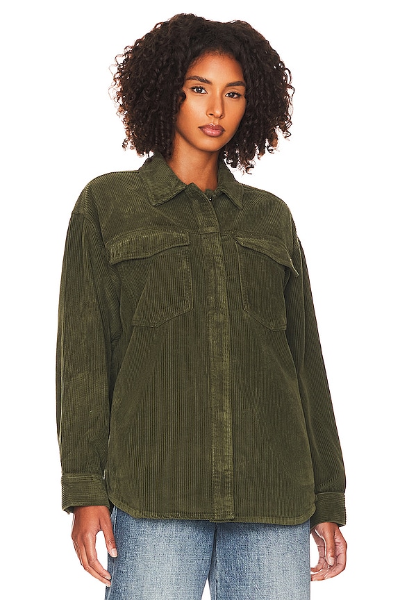 view 2 of 5 Mandy Oversized Shacket in Pine