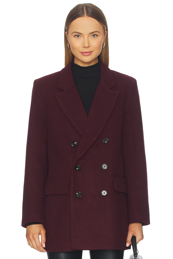 view 2 of 5 MANTEAU EMORY in Claret