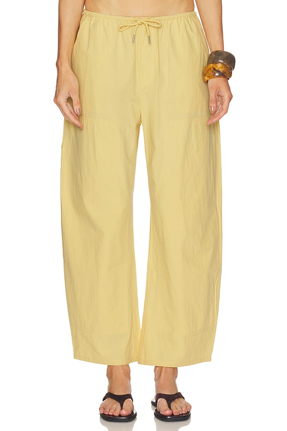view 1 of 6 Theo Drawstring Poplin Pant in Light Tumeric