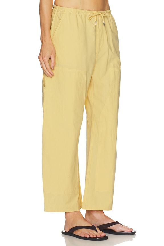view 2 of 6 Theo Drawstring Poplin Pant in Light Tumeric