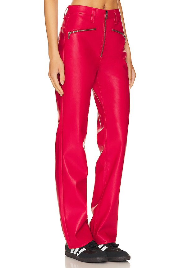 view 2 of 4 PANTALÓN CON CREMALLERA EXPUESTA CASSIE in Garnet