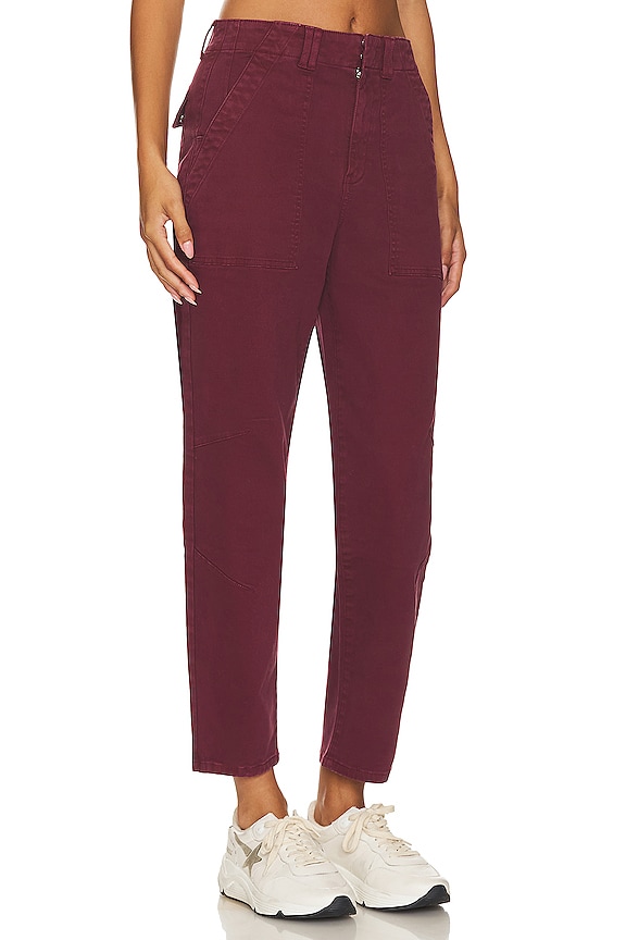 view 2 of 4 Pamela High Rise Straight Trouser in Bordeaux