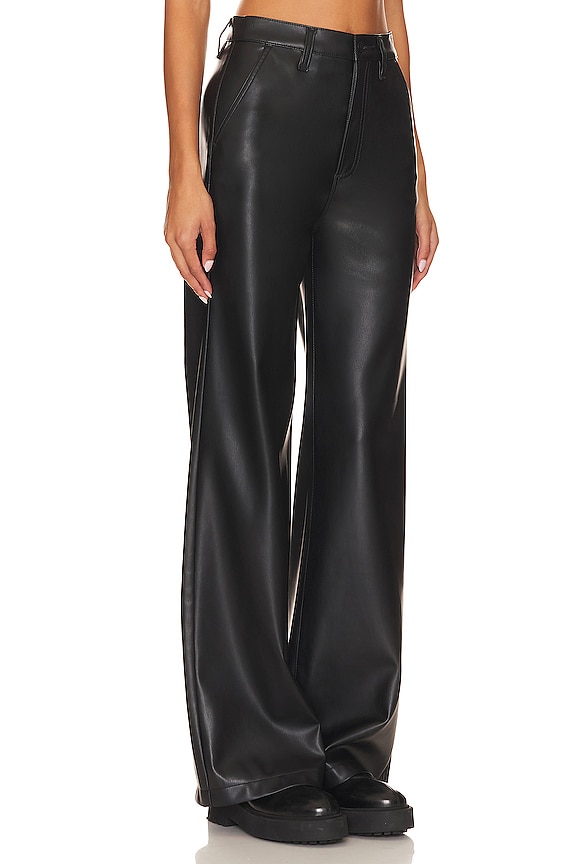 view 2 of 4 PIERNA ULTRA ANCHA DE TALLE ALTO Y ENTALLADA LANA TROUSER in Slate Black