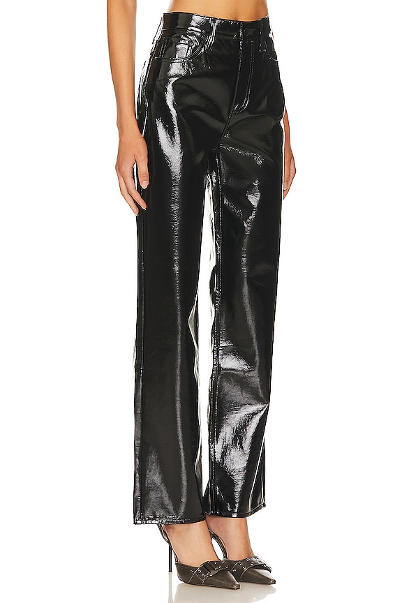 view 2 of 4 Cassie Super High Rise Straight in Black Vinyl