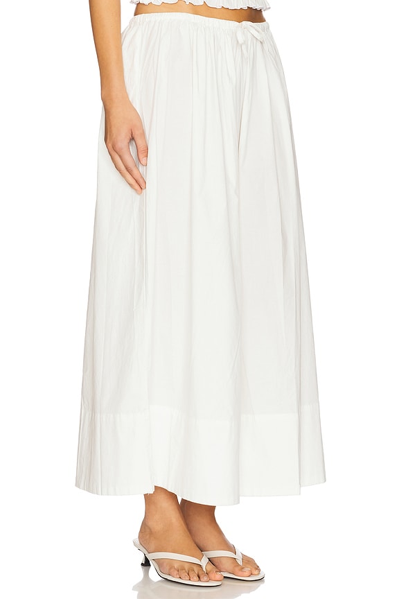 view 2 of 6 Noelle Poplin Maxi Skirt in Le Blanc